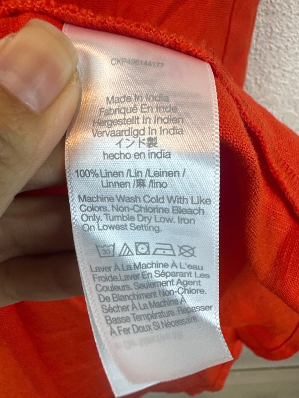 NWT Madewell 100% Linen Maxi Skirt Size 8 Orange Red Minimalist Coastal Chic - Picture 7 of 13